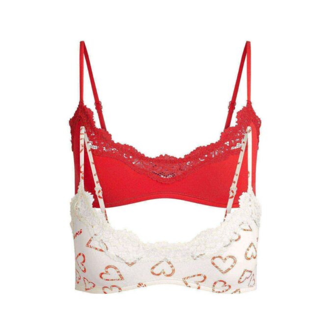 2er-Pack Spitzen-Bralette für alle Körpertypen