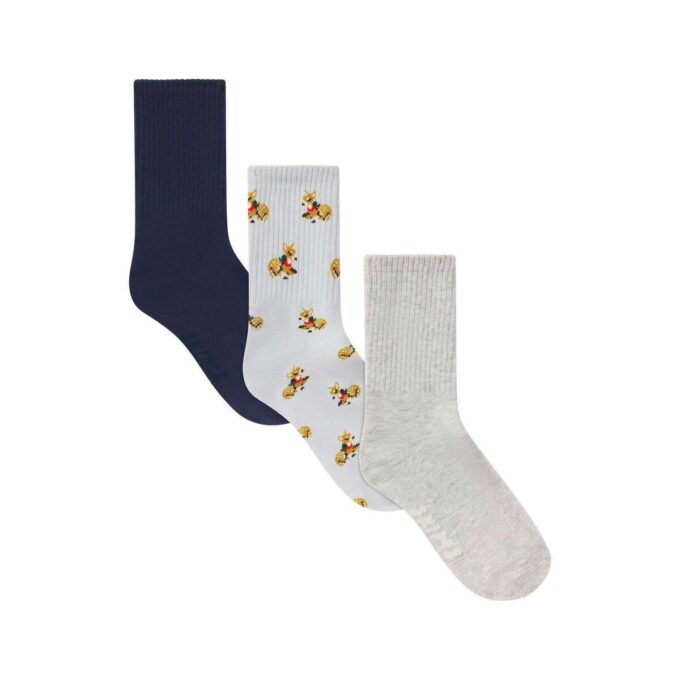 3er-Pack gerippte Crew-Socken 3er-Pack gerippte Crew-Socken