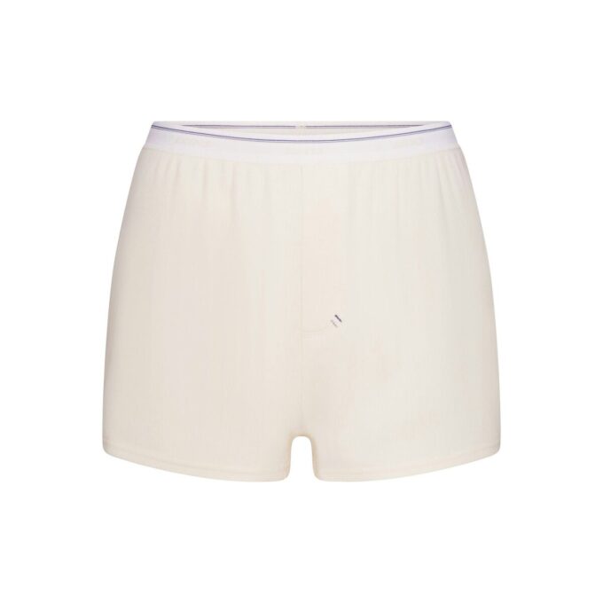 Baumwollrippen-Schaufeltank und Shorts-Set Baumwollrippen-Schaufeltank und Shorts-Set