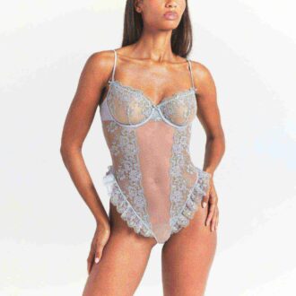 Bestickte Dessous, ungefüttert, Schrittlos, Teddy