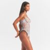 Bestickte Dessous, ungefüttert, Schrittlos, Teddy Bestickte Dessous, ungefüttert, Schrittlos, Teddy