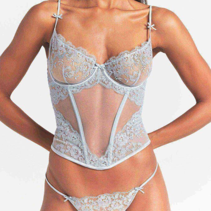 Besticktes, ungefüttertes Dessous-Korsett Besticktes, ungefüttertes Dessous-Korsett