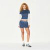 Boxershorts aus Baumwollrippen mit lockerer Passform Boxershorts aus Baumwollrippen mit lockerer Passform