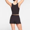 Boxershorts aus Baumwollrippen mit lockerer Passform Boxershorts aus Baumwollrippen mit lockerer Passform
