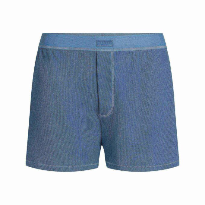 Boxershorts aus Baumwollrippen mit lockerer Passform Boxershorts aus Baumwollrippen mit lockerer Passform