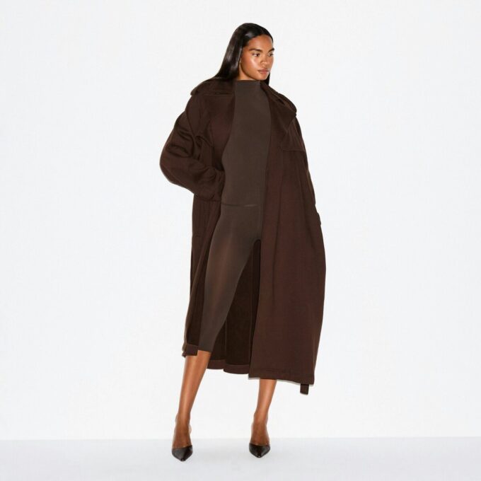 BOYFARD FLEECE ÜBERGRÖSSERTER TRENCHMANTEL