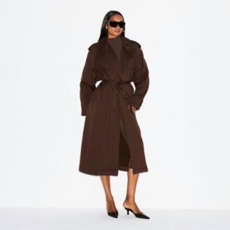 BOYFARD FLEECE ÜBERGRÖSSERTER TRENCHMANTEL
