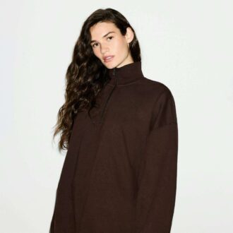 Boyfriend Fleece Oversized Half Zip