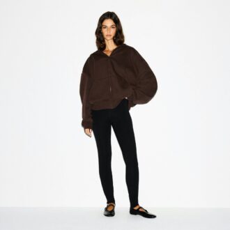 Boyfriend Fleece Oversized Zip-Up Hoodie