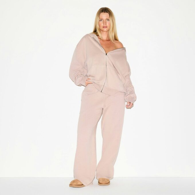 Boyfriend Fleece Oversized Zip-Up Hoodie