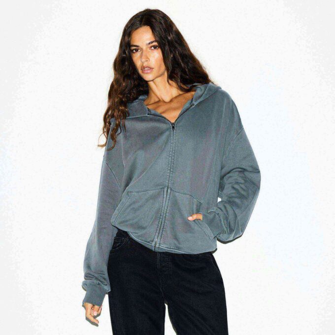 Boyfriend Fleece Oversized Zip-Up Hoodie