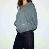 Boyfriend Fleece Oversized Zip-Up Hoodie