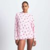 Boyfriend-Langarmshirt und kurze Boxershorts