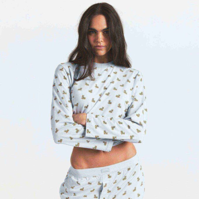Boyfriend-Langarmshirt und weite Hose