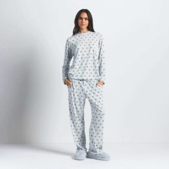 Boyfriend-Langarmshirt und weite Hose