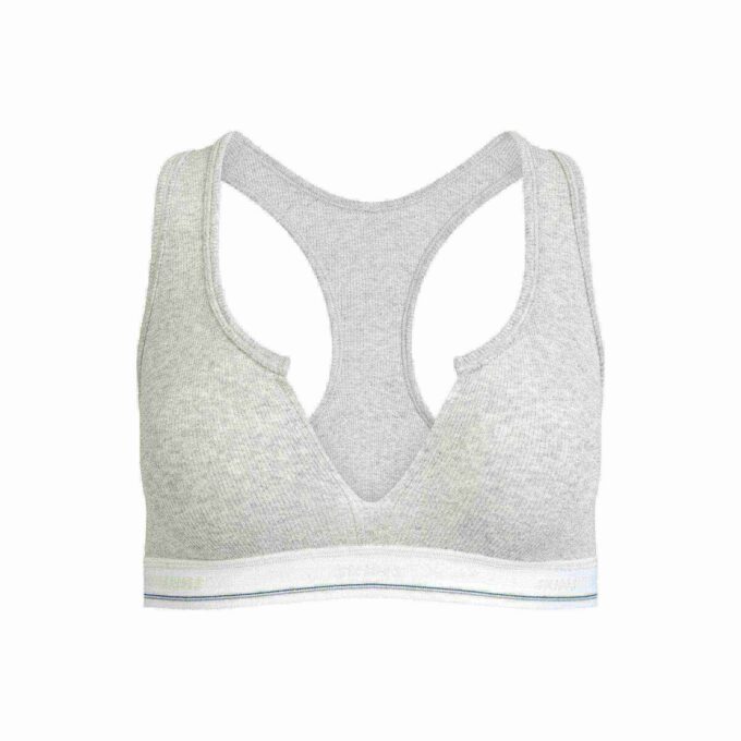 BRALETTE AUS BAUMWOLLRIPPEN MIT SPLIT-HALS-AUSSCHNITT BRALETTE AUS BAUMWOLLRIPPEN MIT SPLIT-HALS-AUSSCHNITT