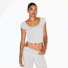 Caprihose aus Baumwolljersey mit Umschlag Caprihose aus Baumwolljersey mit Umschlag