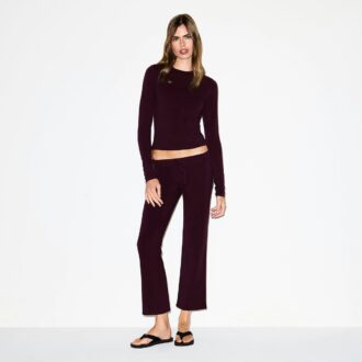 Crop-Hose aus Baumwolljersey mit niedrigem Bund