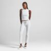 Crop-Hose aus Baumwolljersey mit niedrigem Bund Crop-Hose aus Baumwolljersey mit niedrigem Bund