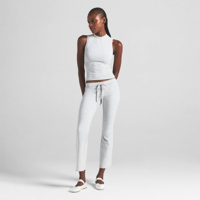 Crop-Hose aus Baumwolljersey mit niedrigem Bund Crop-Hose aus Baumwolljersey mit niedrigem Bund