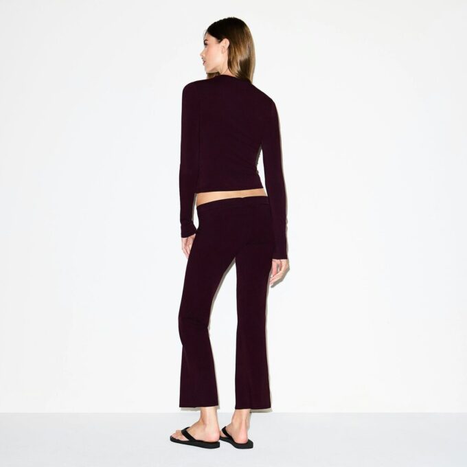 Crop-Hose aus Baumwolljersey mit niedrigem Bund Crop-Hose aus Baumwolljersey mit niedrigem Bund
