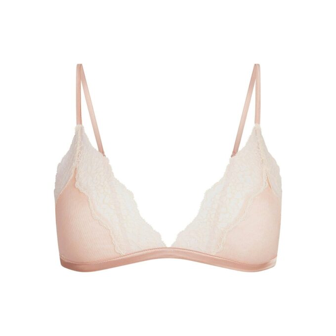 Dreieckiger Bralette aus transparenter Rippenspitze Dreieckiger Bralette aus transparenter Rippenspitze