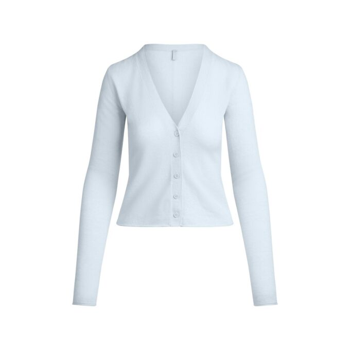 Federleichte Kaschmir-Strickjacke