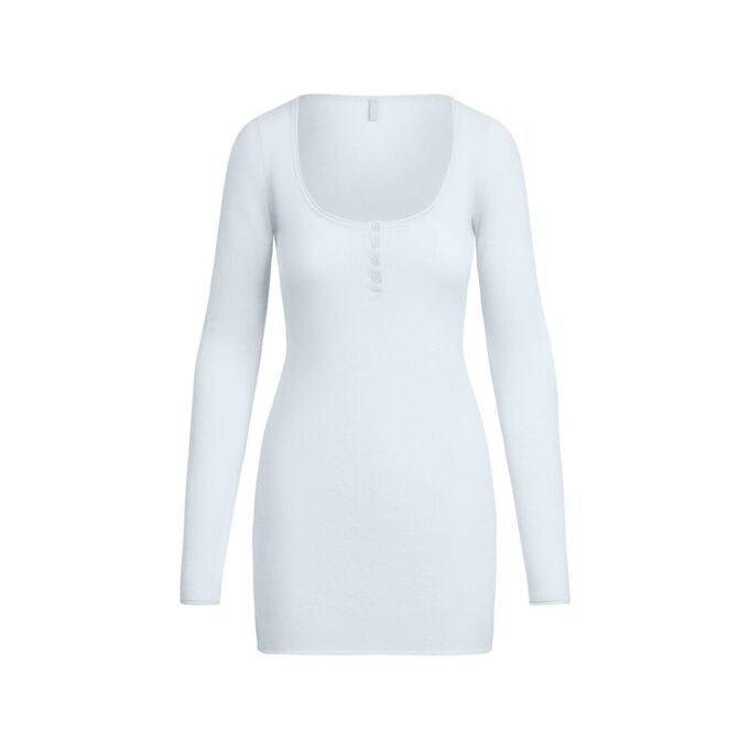 FEDERLEICHTES KASCHMIR-HENLEY-MINIKLEID FEDERLEICHTES KASCHMIR-HENLEY-MINIKLEID