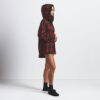 Flanell-Schlafshirt mit Kapuze, Oversize und Knöpfen Flanell-Schlafshirt mit Kapuze, Oversize und Knöpfen