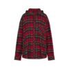 Flanell-Schlafshirt mit Kapuze, Oversize und Knöpfen Flanell-Schlafshirt mit Kapuze, Oversize und Knöpfen