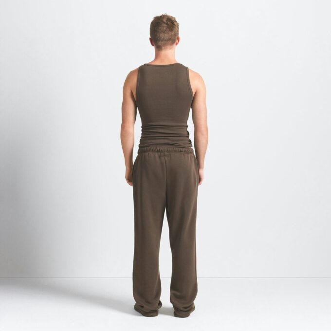 Fleece Lounge Herren Klassische Hose mit geradem Bein Fleece Lounge Herren Klassische Hose mit geradem Bein