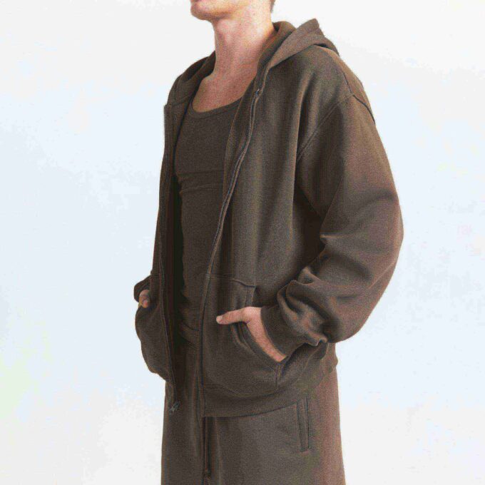 Fleece Lounge Herren Relaxed Zip Up Hoodie Fleece Lounge Herren Relaxed Zip Up Hoodie