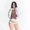 Flohmarkt-Hoodie mit Kaktusmotiv und Skims Baumwollfleece Flohmarkt-Hoodie mit Kaktusmotiv und Skims Baumwollfleece
