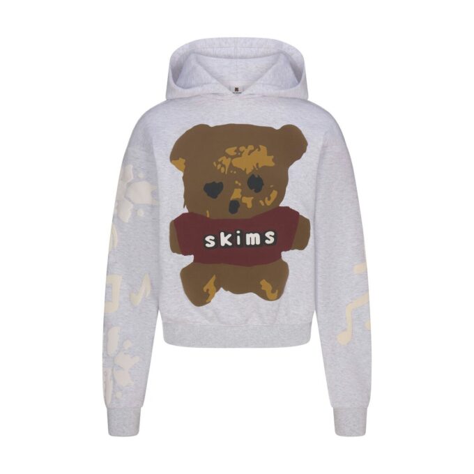 Flohmarkt-Hoodie mit Kaktusmotiv und Skims Baumwollfleece Flohmarkt-Hoodie mit Kaktusmotiv und Skims Baumwollfleece