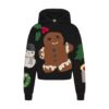 Flohmarkt-Hoodie mit Kaktusmotiv und Skims Baumwollfleece Flohmarkt-Hoodie mit Kaktusmotiv und Skims Baumwollfleece