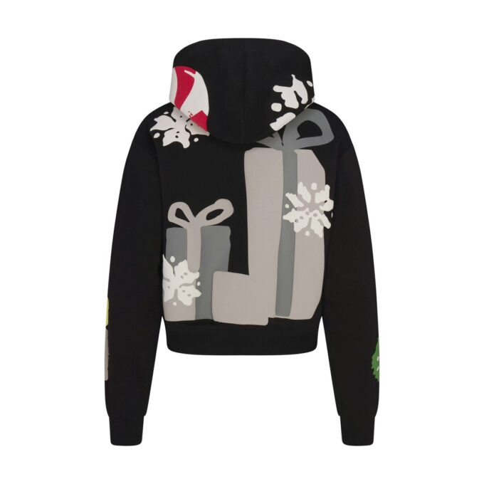 Flohmarkt-Hoodie mit Kaktusmotiv und Skims Baumwollfleece Flohmarkt-Hoodie mit Kaktusmotiv und Skims Baumwollfleece