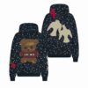 Flohmarkt-Hoodie mit Kaktusmotiv und X-Skims Baumwollfleece Flohmarkt-Hoodie mit Kaktusmotiv und X-Skims Baumwollfleece
