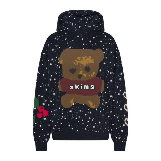 Flohmarkt-Hoodie mit Kaktusmotiv und X-Skims Baumwollfleece Flohmarkt-Hoodie mit Kaktusmotiv und X-Skims Baumwollfleece