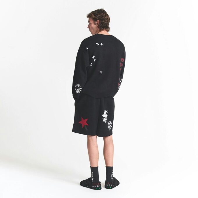 Flohmarkt mit Kaktusmotiven, X Skims Baumwollstrick, Herren Intarsien-Shorts Flohmarkt mit Kaktusmotiven, X Skims Baumwollstrick, Herren Intarsien-Shorts