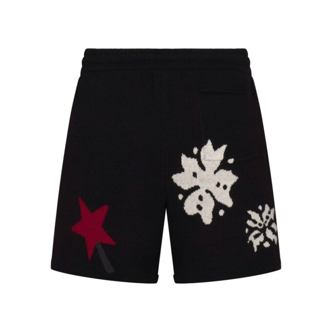 Flohmarkt mit Kaktusmotiven, X Skims Baumwollstrick, Herren Intarsien-Shorts Flohmarkt mit Kaktusmotiven, X Skims Baumwollstrick, Herren Intarsien-Shorts