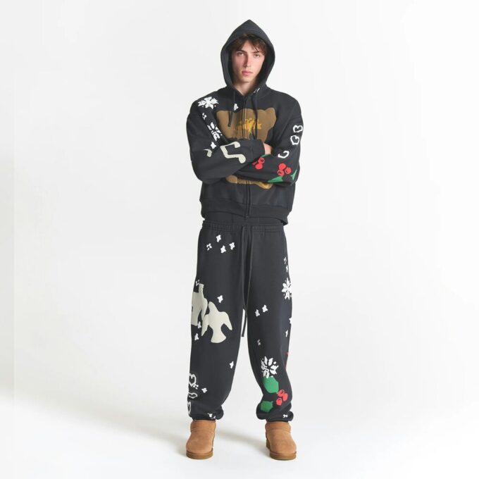 Flohmarkt mit Kaktusmotiven, X Skims schwere Fleece-Herren-Jogginghose