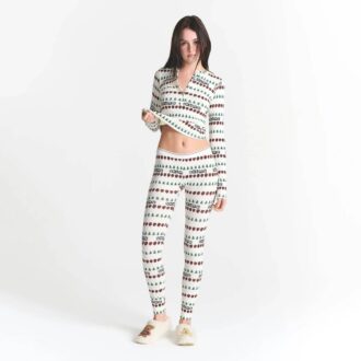 Flohmarktset mit Kaktusfeigen und Skims Baumwollrippen, Henley- und Leggings-Set