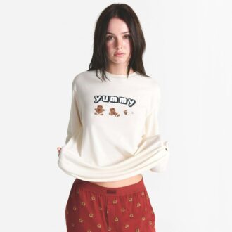 Flohmarktset mit Kaktusmotiv und Skims Boyfriend-Langarmshirt