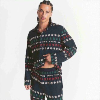 Flohmarktset mit Kaktusmotiv und Skims Jersey-Schlafanzug für Herren Flohmarktset mit Kaktusmotiv und Skims Jersey-Schlafanzug für Herren