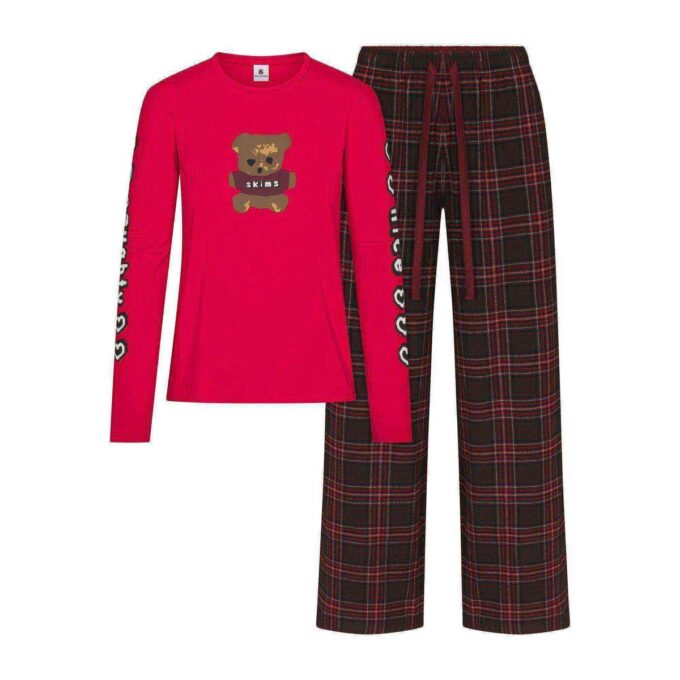 Flohmarktset mit Kaktuspflanze X Skims Skims Schlafanzug-Flanellhosen-Set Flohmarktset mit Kaktuspflanze X Skims Skims Schlafanzug-Flanellhosen-Set