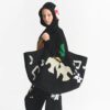 Flohmarkttasche mit Kaktusmotiven, X Skims Baumwollfleece, Jumbo-Tragetasche