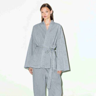 Gewebtes Lounge-Oversize-Wickeltop
