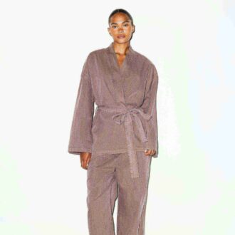 Gewebtes Lounge-Oversize-Wickeltop