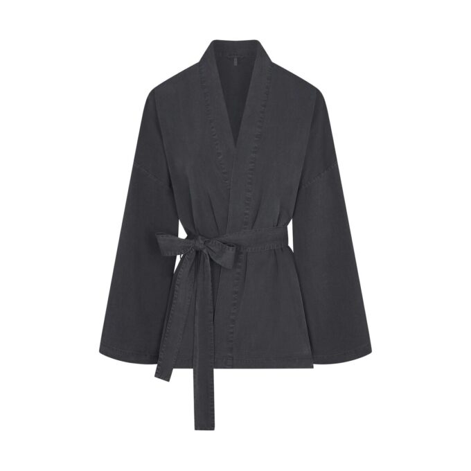 Gewebtes Lounge-Oversize-Wickeltop Gewebtes Lounge-Oversize-Wickeltop