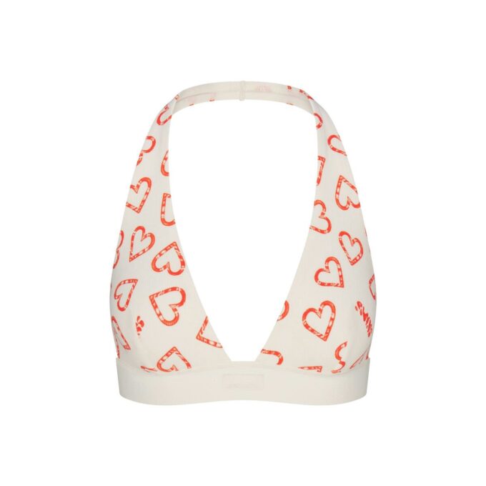 Halter-Bralette aus Baumwollrippen Halter-Bralette aus Baumwollrippen